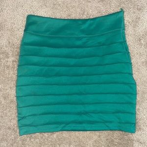 Teal mini skirt